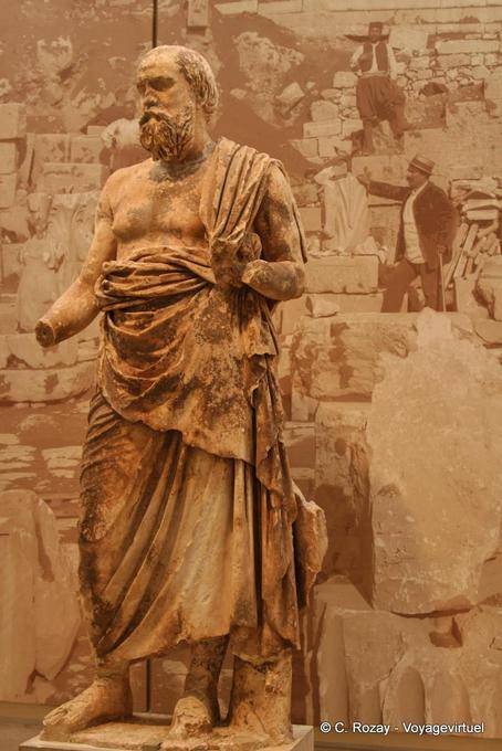 Statue von reifen Mann hellenistischen Zeit, Delphi Museum - Griechenland