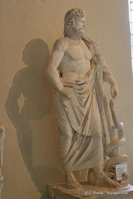 Asklepios oder Asklepios, Gott der Medizin, Museum von Epidaurus - Griechenland