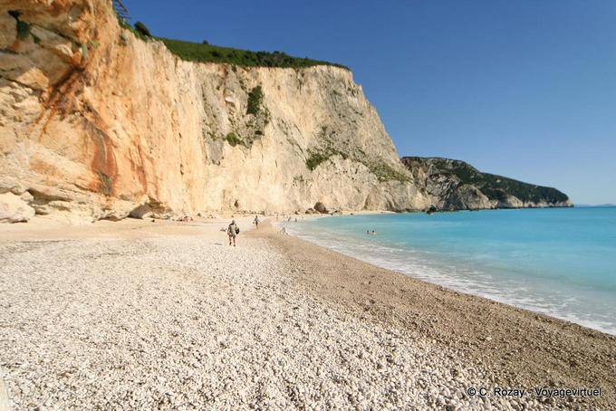 Strand unter den Klippen, Porto Katsiki Lefkada - Griechenland