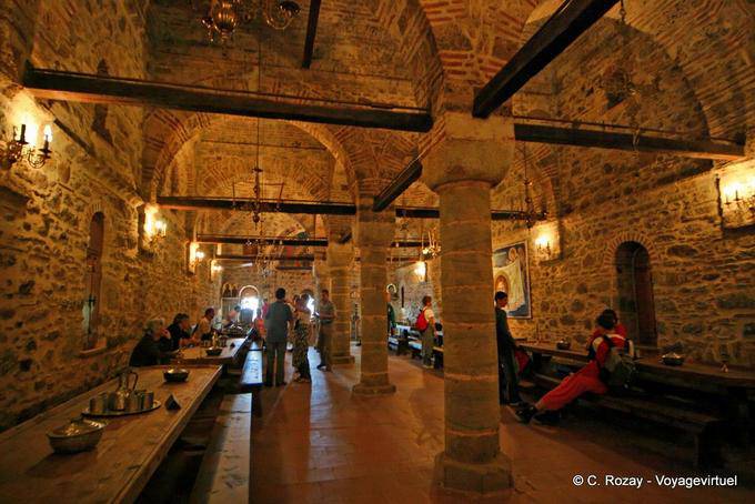 Refektorium des Großen Meteor Kloster oder Verklärung, Meteora - Griechenland
