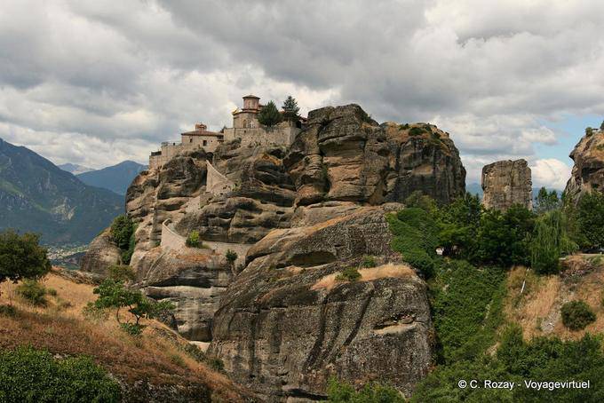 Blick vom Kloster Varlaam, Meteora - Griechenland