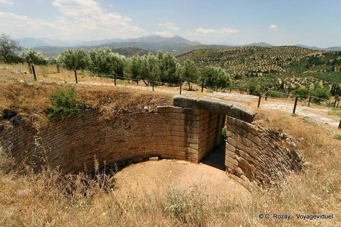 Reste eines Rund tholos Mykene - Griechenland