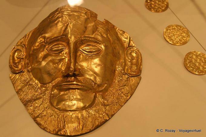 Goldene Maske des Agamemnon Mykene - Griechenland