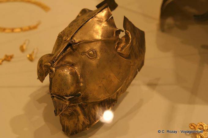 Bijou goldene Skulptur Mykene Museum - Griechenland