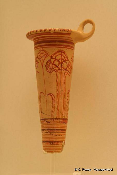 Mykenischen Vasen Gemüse-Muster, Mykene Museum - Griechenland