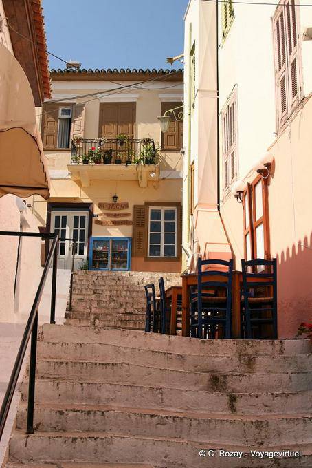 Nafplion Treppe von der Unterstadt - Griechenland