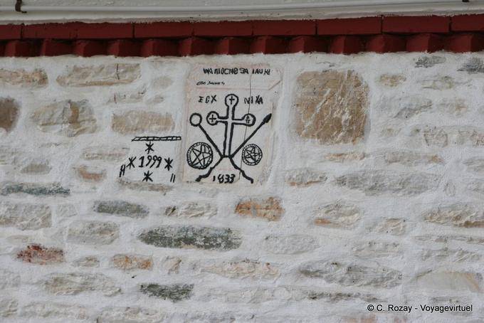 Religiöse Inschrift Pinakates, Pilion - Griechenland