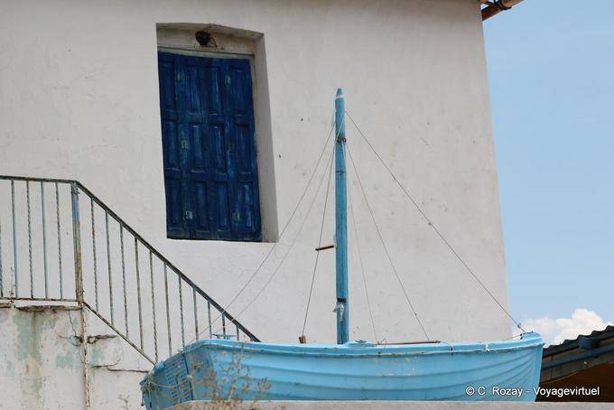 Fehlgeschlagen antike Boot Trikeri Agia Kyriaki - Griechenland