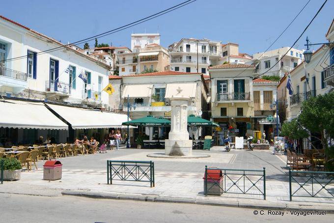Platzieren Sie im Zentrum der Altstadt, Poros - Griechenland