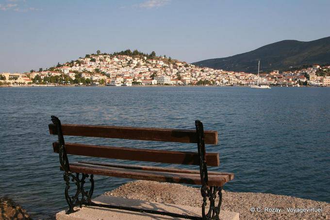 Poros, Blick von der Bank Galatas - Griechenland