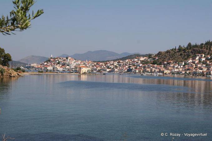 Poros Blick von der Straße Ermionis Galatas - Griechenland