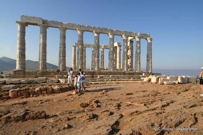 Der Tempel des Poseidon Blick auf das Meer ca. 60 m, Sounion - Griechenland