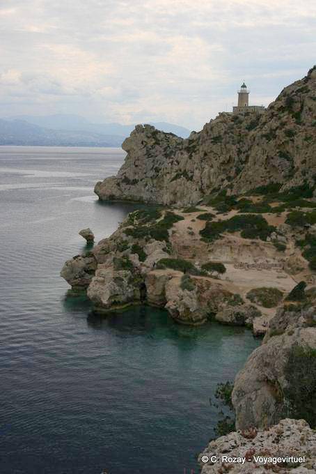 Die Melagkavi Platz Blick vom Heraion, Vouliagmeni - Griechenland