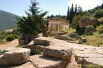 Panorama über Delphi, Griechenland.