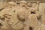 Frieze der Treasury Siphnians, Gigantomachia, Delphi Museum, Griechenland.