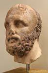 Bust die gebrochene Nase, das Archäologische Museum von Delphi, Griechenland.