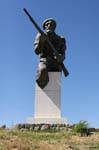 Statue des Denkmals, Galaxidi, Griechenland.