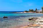 Kimolos, Strand Bonatsa, Griechenland.