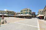 Levkas Hauptplatz der Hauptstadt von Lefkada, Griechenland.