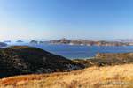 Landschaft von der Höhe der Insel Milos, Griechenland.