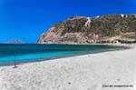 Weißer Sandstrand, Agia Kiriaki, Milos, Griechenland.