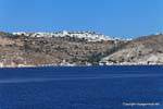 Milos, Klima, Plaka vom Meer aus gesehen, Griechenland.