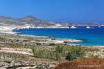 Panorama in Richtung Sarakikiko seit Mytakas Milos, Griechenland.