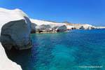 Milos Sarakiniko tragen Meer, Griechenland.