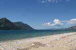Strand vor der Insel Kalamos, Mitikas, Griechenland.