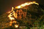 Illuminations auf Palamidi, Nafplion, Griechenland.