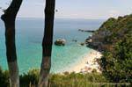 Kleine Strand von Mylopotamos Tsagarada, Pilion, Griechenland.