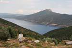 Blick auf eine Bucht von Pilion Pella, Griechenland.