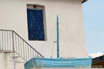 Fehlgeschlagen antike Boot Trikeri Agia Kyriaki, Griechenland.