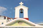 Kirchturm der Kapelle für das Auge, Poros, Griechenland.