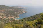 Blick von den Höhen der Vagionia, Poros, Griechenland.