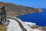 Sifnos, Kastro, Landschaft vom Laufsteg, Griechenland.