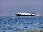 Tragflügelboot (Flying Dolphins), Hydra, Griechenland.