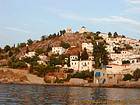 Windmühlen auf dem Hügel, Hydra, Griechenland.