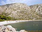 Strand von Aghios Nikolaos, Hydra, Griechenland.