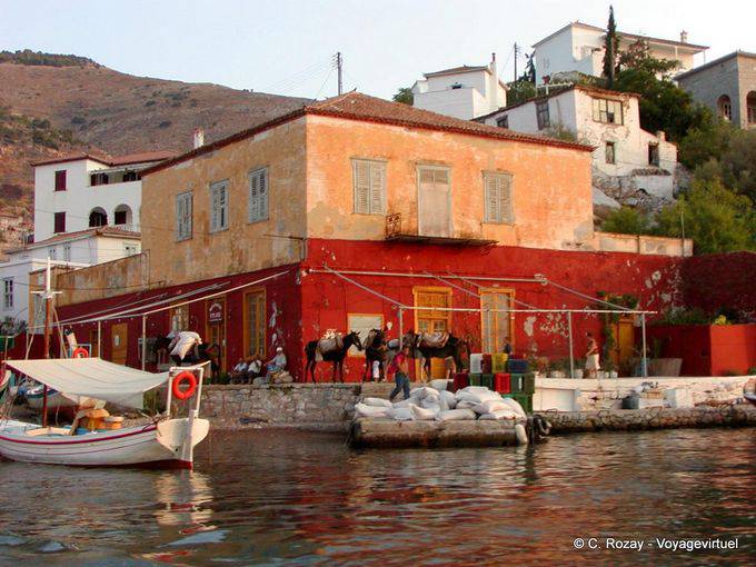 Die Mittel des lokalen Transport von Waren, Hydra - Griechenland