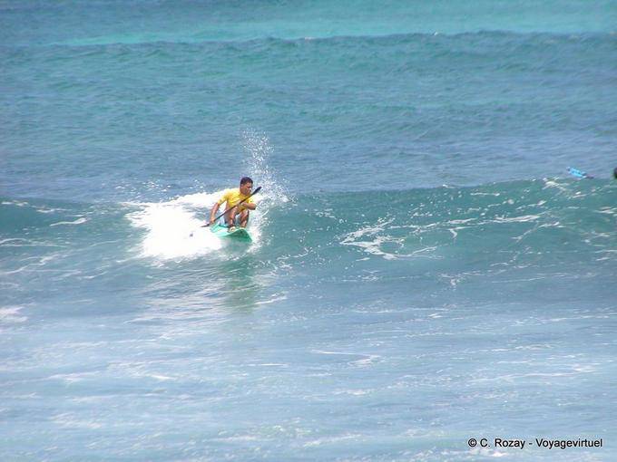 Surf sitzen Anse Bertrand - Guadeloupe