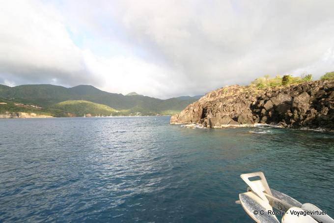 Aussicht auf die Küste von der Inseln Pigeon, Guadeloupe National Park - Guadeloupe