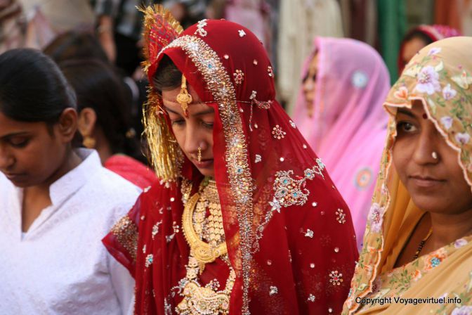 Jaisalmer Citadelle Mariage La Mariee - Indien