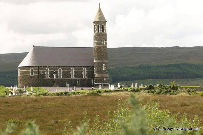 Kirche zylindrische Turm, Donegal - Irland