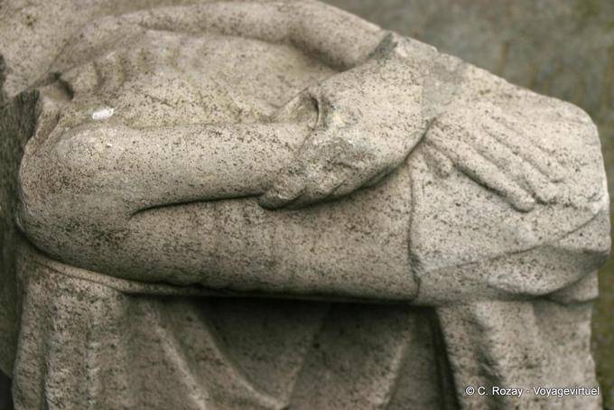 Ausschnitt aus dem Grab von MacMahon, 1470, Ennis Abbey - Irland