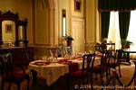 Der Speisesaal des Paares Mitchell, Kylemore Castle, Irland.