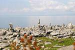 The Burren Nationalpark, Karst und Galway Bay, Irland.