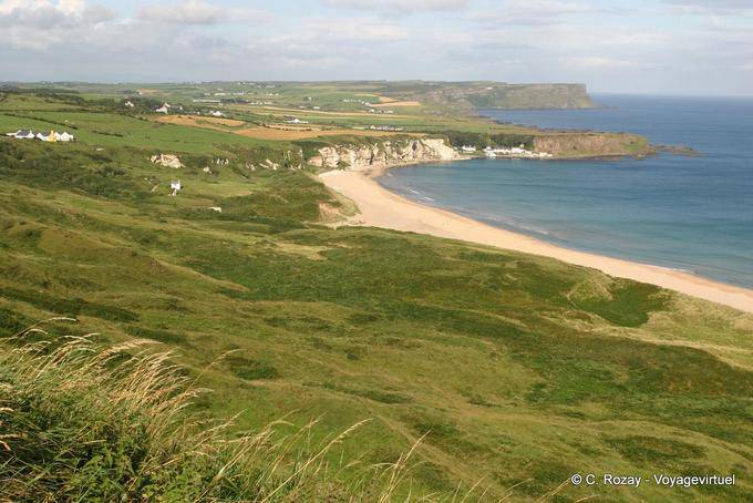 Klippen und Wiesen, White Bay, Antrim Coast - Nord-Irland