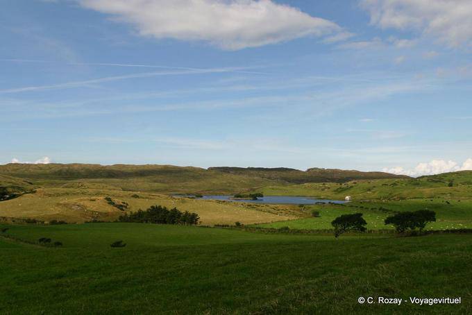 Landschaft oberhalb der Spitze des Fairhead, Antrim Coast - Nord-Irland