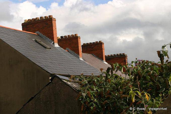 Collective Schornsteine ​​auf dem Dach, Derry - Nord-Irland